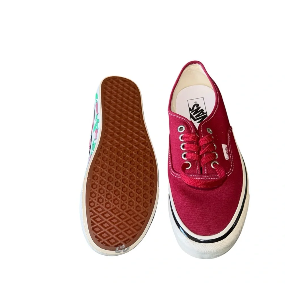 NEW Vans Women's Red Authentic 44 Dx 'Hot N Sweet Chili Pepper' Red M 7.5 W 9